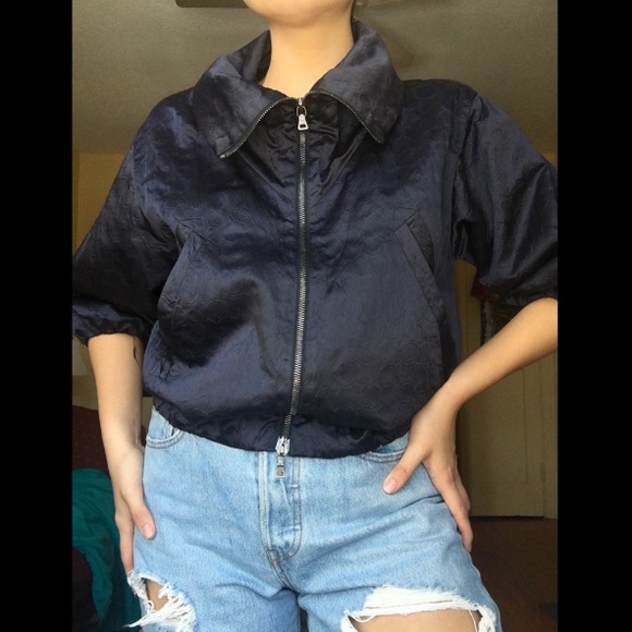 Prada 3/4 sleeve coat. Navy blue - Picture 2 of 4